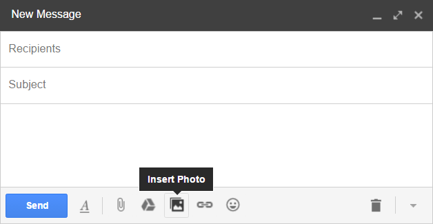 Insert photo in Gmail